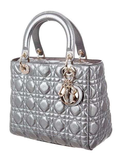 metallic lady dior bag|lady dior handbag small.